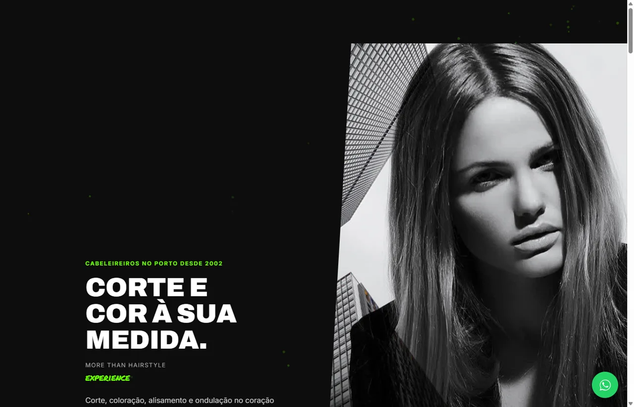 Estudo de redesign: salão de beleza no Porto