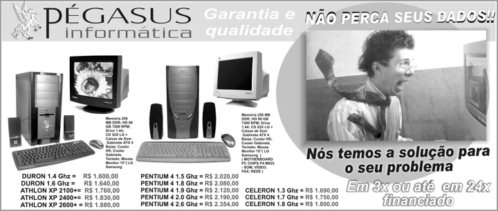 Folheto de computadores e assistência